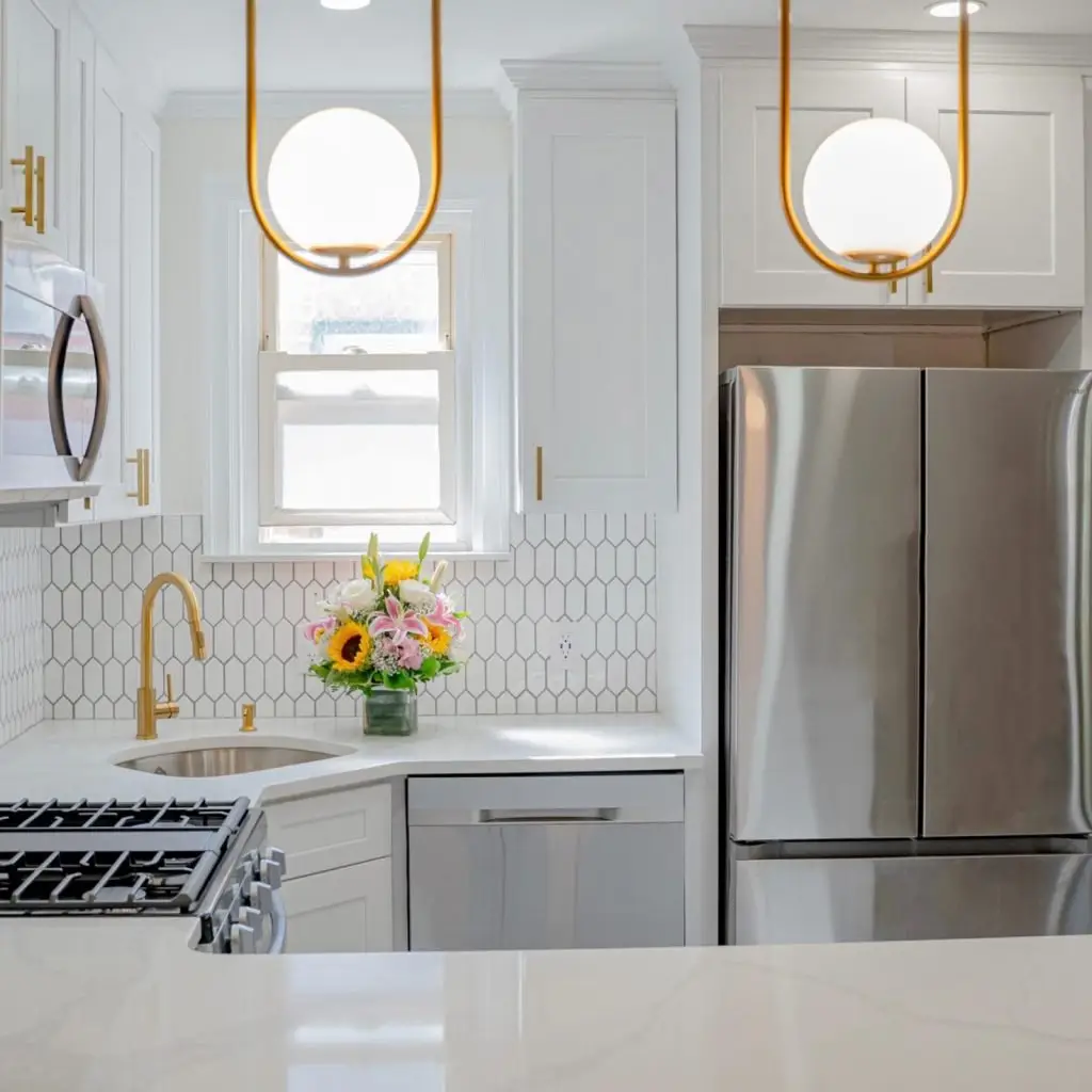 NYC kitchen remodel with custom cabinetry and modern finishes by Designs by D and J
